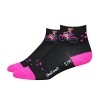 DeFeet Aireator Joy Rides Socks, Medium/Large, Black/Pink
