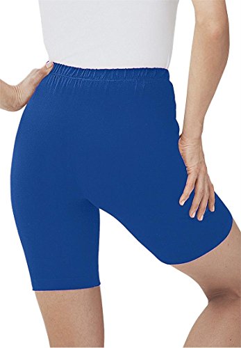 Women's Plus Size Bike Shorts In Comfy Stretch Fabric Dark Sapphire,S ...